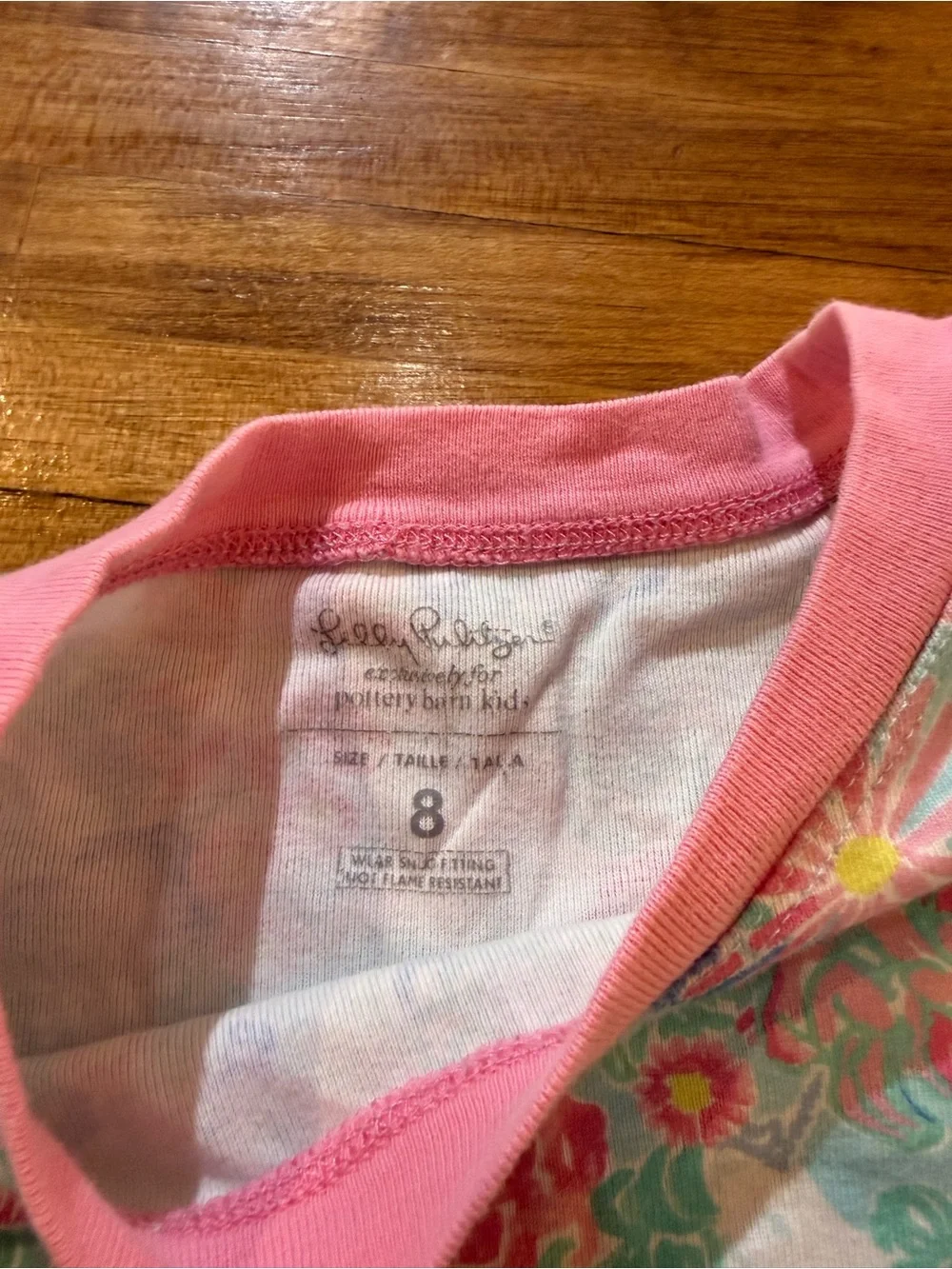 Lily Pulitzer x Pottery Barn Tight Fit Organic Cotton Pajamas. Size 8 (v1)